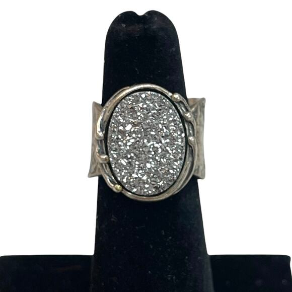Beautiful ISRAEL 925 Handcrafted SILVER RING Signed RL Size 5 - Picture 1 of 4